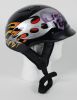 1VSB - DOT VENTED SKULL BLADE MOTORCYCLE HALF HELMET BEANIE HELMETS