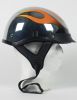 1CF - DOT CHROME FLAME SHORTY MOTORCYCLE HELMET