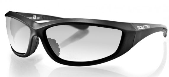 BIKER GLASSES - Charger Sunglasses, Blk Frame, Anti-fog Clear Lens, ANSI Z87