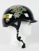 EXBY - DOT POLO LADY RIDER BLACK MOTORCYCLE HELMET