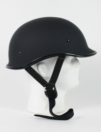 RHD102 - DOT POLO FLAT BLACK MOTORCYCLE HELMET