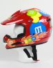 M&M Licensed Red MotoX Motorcycle Helmet