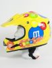 M&M Licensed Yellow MotoX Motorcycle Helmet