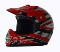 DOT ATV Dirt Bike MX Red Motorcycle Helmet