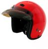 RMTR - DOT RED 3/4 Motorcycle Helmet. Three Quarter Helmet