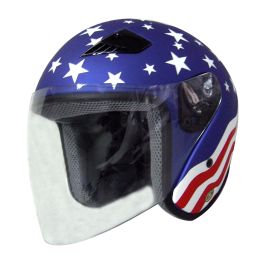 RK5A - America DOT Motorcycle Helmet RK-5 Open Face with Flip Shield