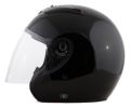RKB - Black DOT Motorcycle Helmet Open Face with Flip Shield
