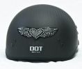 Rhinestone Helmet Patch - Winged Heart