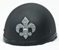 Rhinestone Helmet Patch - fleur-de-lis
