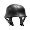103L - DOT GERMAN LEATHER MOTORCYCLE HELMET